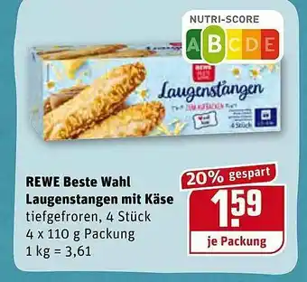 REWE Kaufpark Rewe Beste Wahl Laugenstangen Mit Käse Angebot