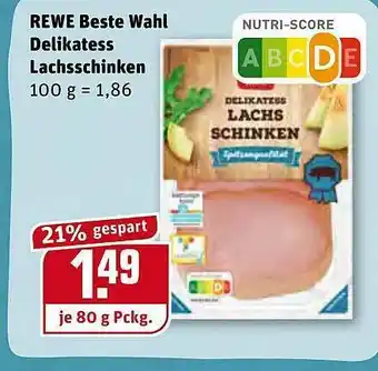 REWE Kaufpark Rewe Beste Wahl Delikatess Lachsschinken Angebot