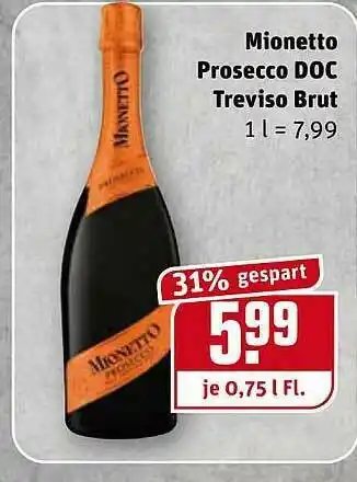 REWE Kaufpark Mionetto Prosecco DOC Treviso Brut Angebot