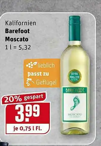 REWE Kaufpark Kalifornien Barefoot Moscato Angebot