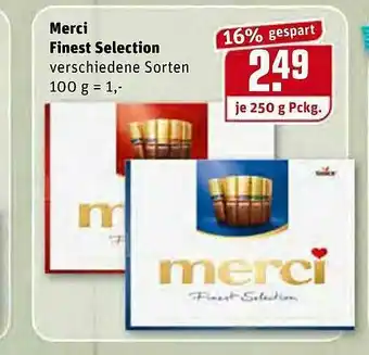 REWE Kaufpark Merci Finest Selection Angebot