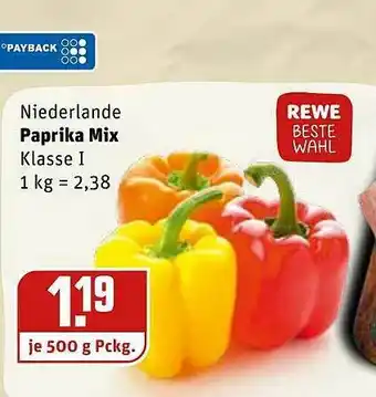 REWE Kaufpark Niederlande Paprika Mix Angebot