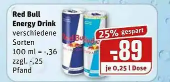 REWE Kaufpark Red Bull Energy Drink Angebot