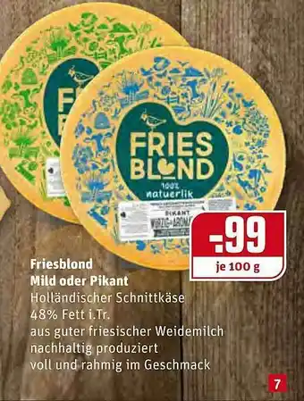 REWE Kaufpark Friesblond Mild Oder Pikant Angebot