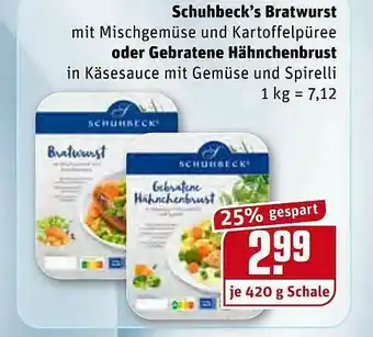 REWE Kaufpark Schuhbeck's Bratwurst Oder Gebratene Hähnchenbrust Angebot