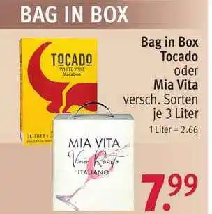 Rossmann Bag In Box Tocado Oder Mia Vita Angebot