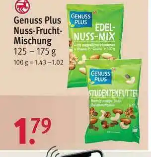 Rossmann Genuss Plus Nuss-frucht-mischung Angebot