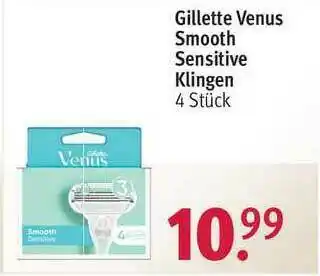 Rossmann Gillette Venus Smooth Sensitive Klingen Angebot