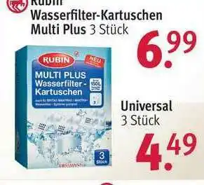 Rossmann Rubin Wasserfileter-kartuschen Multi Plus Angebot