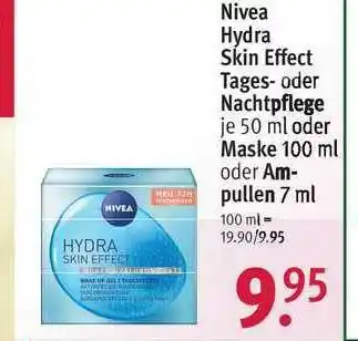 Rossmann Nivea Hydra Skin Effect Tages- Oder Nachtpflege Oder Maske Oder Ampullen Angebot