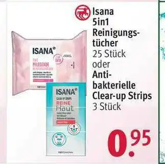 Rossmann Isana 5in1 Reinigungs-tücher Oder Anti-bakterielle Clear-up Strips Angebot