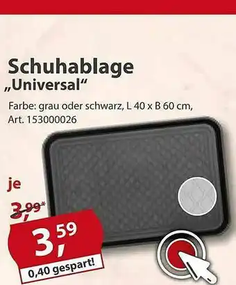 Sonderpreis Baumarkt Schubablage „universal” Angebot