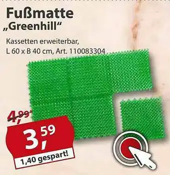 Sonderpreis Baumarkt Fußmatte „greenhill” Angebot