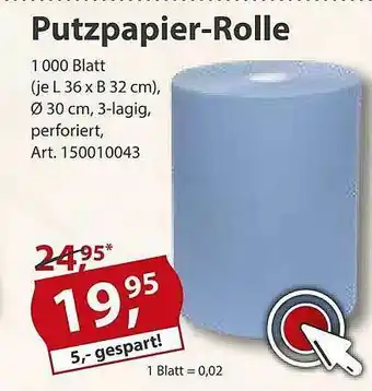 Sonderpreis Baumarkt Putzpapier-rolle Angebot