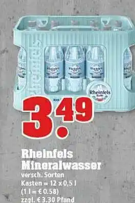 trinkgut Rheinfels Mineralwasser Angebot