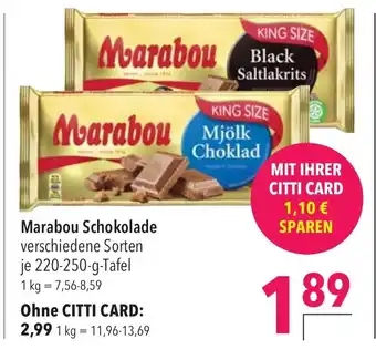 CITTI Markt Marabou Schokolade 220-250g Angebot