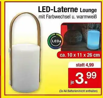 Zimmermann Led-laterne Lounge Angebot