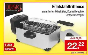 Zimmermann Edelstahlfritteuse Angebot