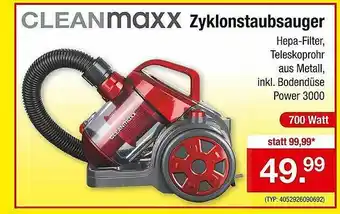 Zimmermann Cleanmaxx Zyklonstaubsauger Angebot