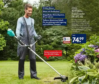 Aldi Nord Ferrex 40-v-akku-freischneider Angebot