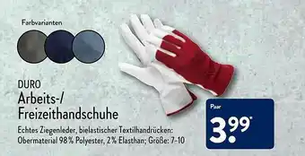 Aldi Nord Duro Arbeits--freizeithandschuhe Angebot