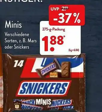 Aldi Nord Minis Mars Oder Snickers Angebot