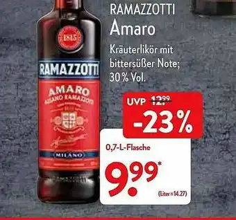 Aldi Nord Ramazzotti Amaro Angebot