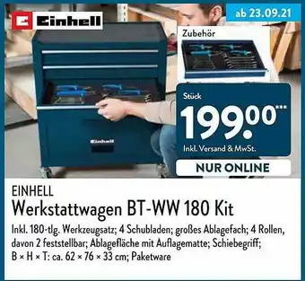 Aldi Nord Einhell Werkstattwagen Angebot