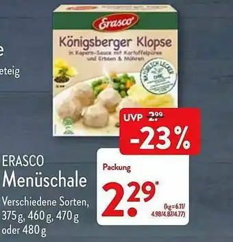 Aldi Nord Erascp Menüschale Angebot