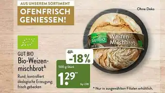 Aldi Nord Gut Bio Bio-weizen-mischbrot Angebot