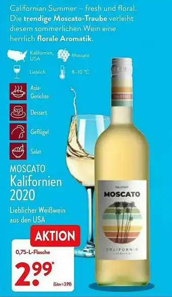 Aldi Nord Moscato Kalifornien 2020 Angebot