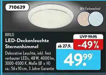 Aldi Süd Brilo Led-deckenleuchte Sternenhimmel Angebot