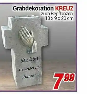 CENTERSHOP Grabdekoration Kreuz Angebot