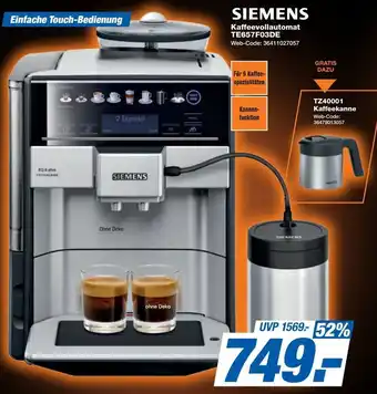 Expert SIEMENS Kaffeevollautomat TE657F03DE Angebot