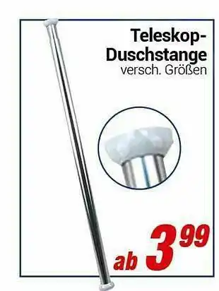 CENTERSHOP Teleskop-duschstange Angebot