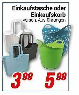 CENTERSHOP Einkaufstasche Oder Einkaufskorb Angebot