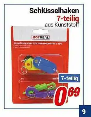 CENTERSHOP Schlüsselhaken 7-teilig Angebot