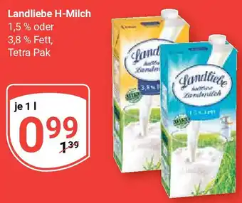 Globus Landliebe H-Milch 1 L Angebot