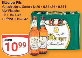 Globus Bitburger Pils 20x0,5/24x0,33 L Angebot