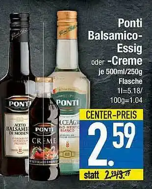 E-Center Ponti Balsamico Essig Oder Creme Angebot