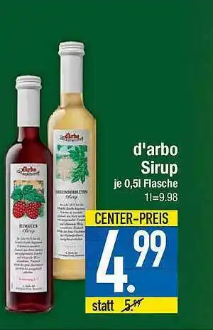 E-Center D'arbo Sirup Angebot