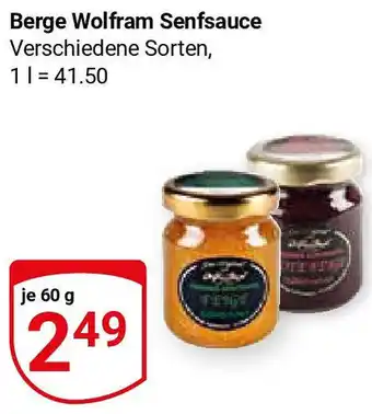 Globus Berge Wolfram Senfsauce 60 g Angebot