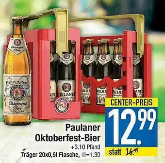 E-Center Paulaner Oktoberfest-bier Angebot