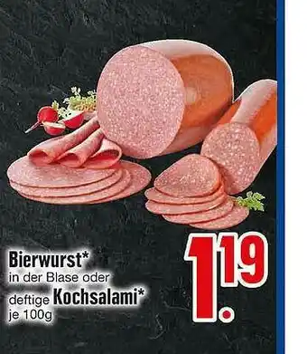 Edeka Bierwurst, Kochsalami Angebot