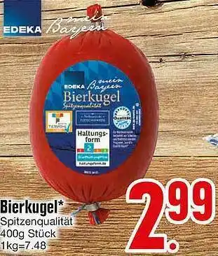 Edeka Bierkugel Angebot