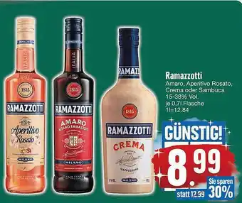 Edeka Ramazzotti Amaro Aperitivo Rosato Crema Oder Sambuca Angebot