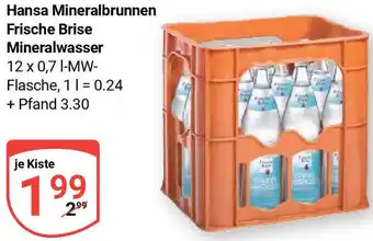 Globus Hansa Mineralbrunnen Frische Brise Mineralwasser 12x0,7 L Angebot