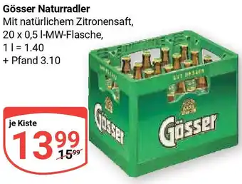 Globus Gösser Naturradler 20x0,5 L Angebot