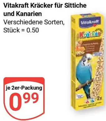 Globus Vitakraft Kräcker für Sittiche und Kanarien 2er-Packung Angebot