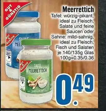 Edeka Meerrettich Gut & Günstig Angebot